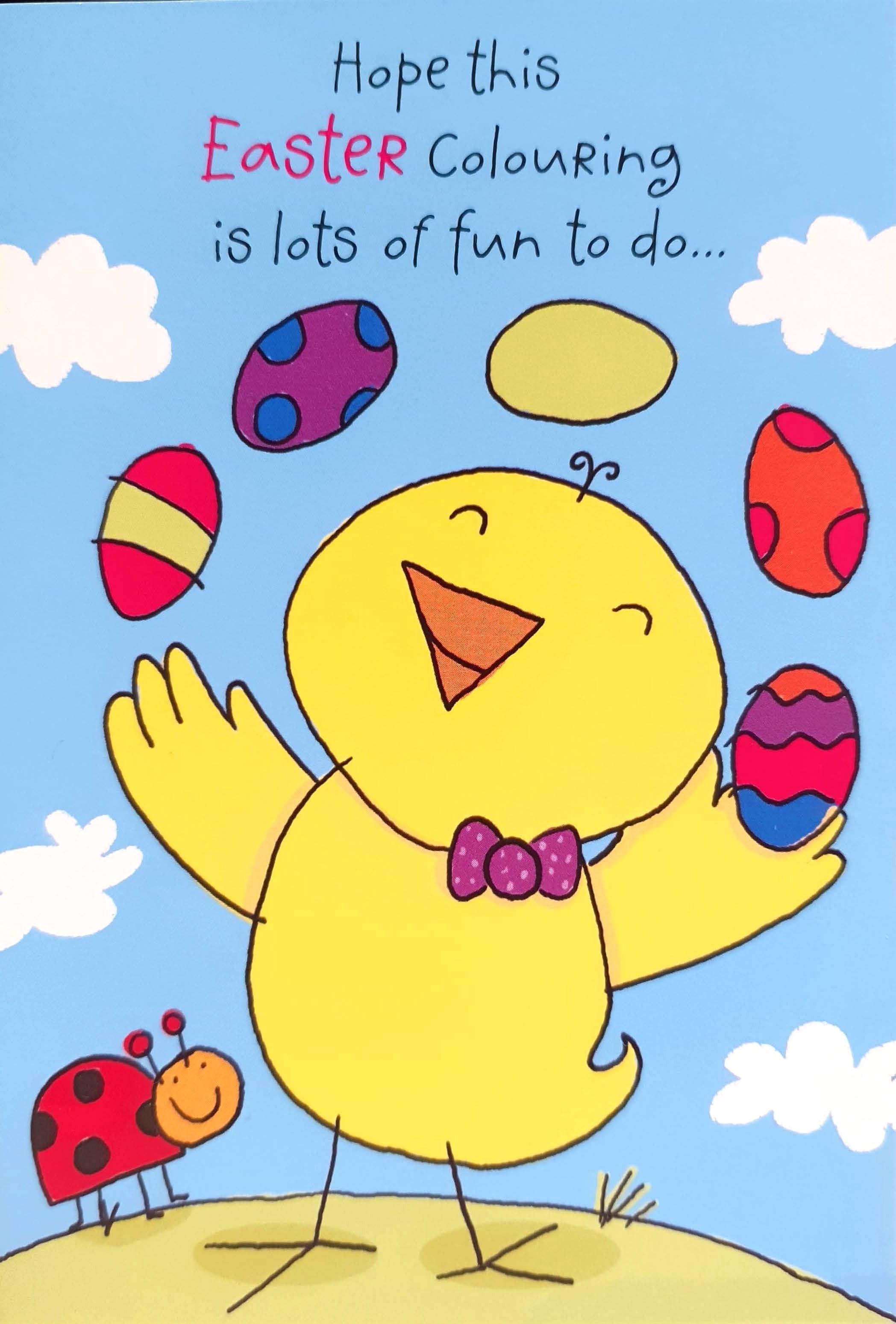 Hope this Easter Colouring Card is lots of fun to do...