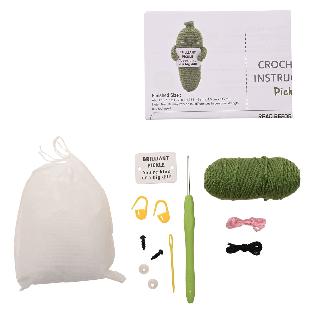 Apples To Pears Positivity Crochet Set - Pickle