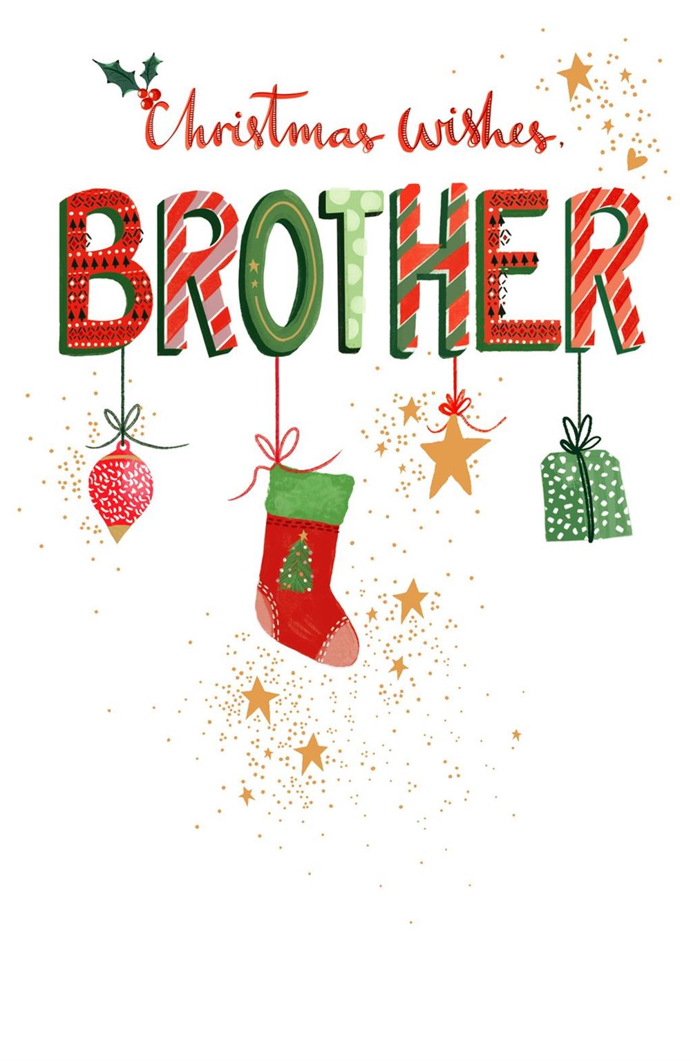 Christmas Wishes Brother Card