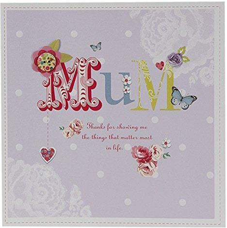 Hallmark Mother's Day Card 'Mum Contemporary Button' Large Square