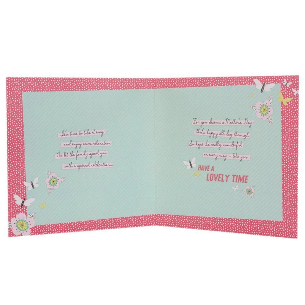 Hallmark Mother's Day Card 'Mum Contemporary 3D Rosette' Large Square