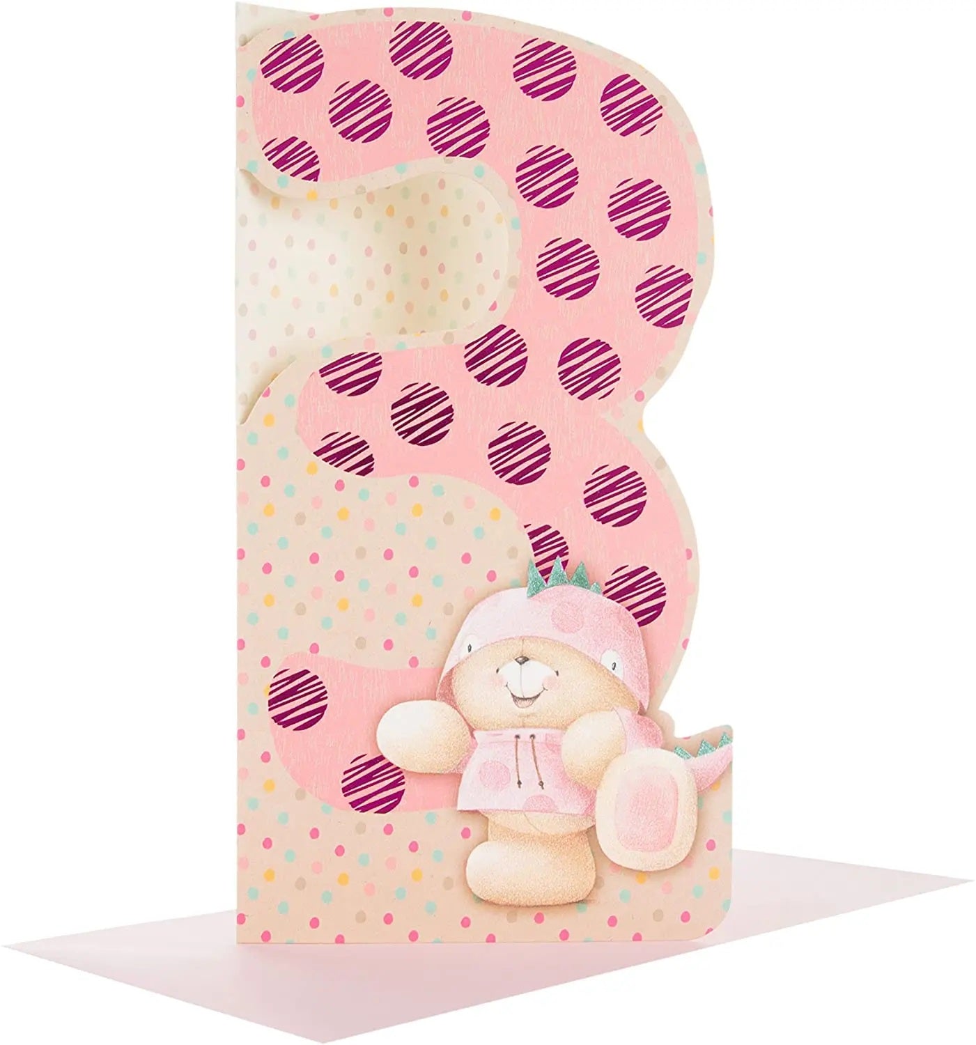 3rd Birthday Card - Forever Friends Bear