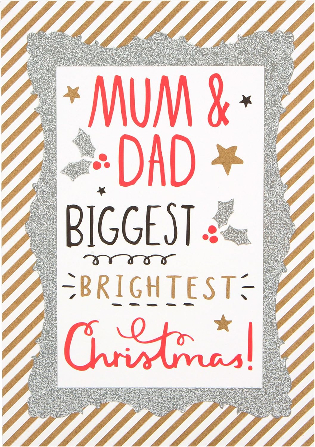 To Mum & Dad Christmas Card - Hallmark Biggest and Brightest'