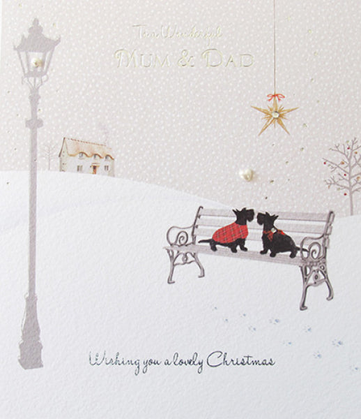 To a Wonderful Mum and Dad Christmas Card