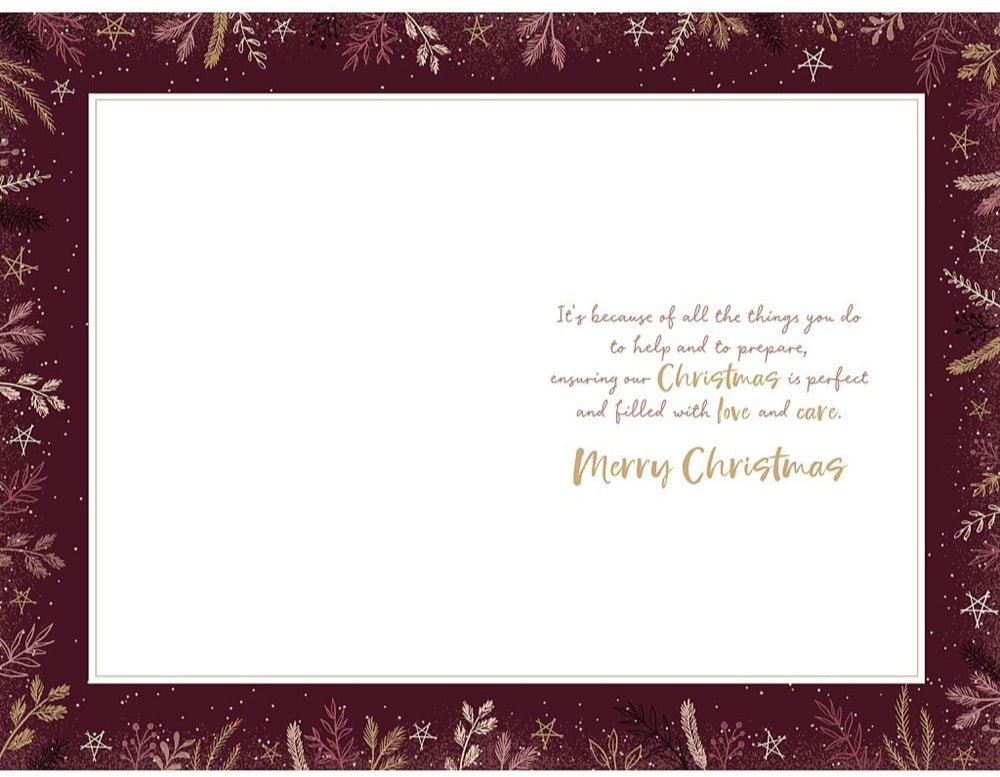 Aunt Christmas Card - Hanging Paper Stars