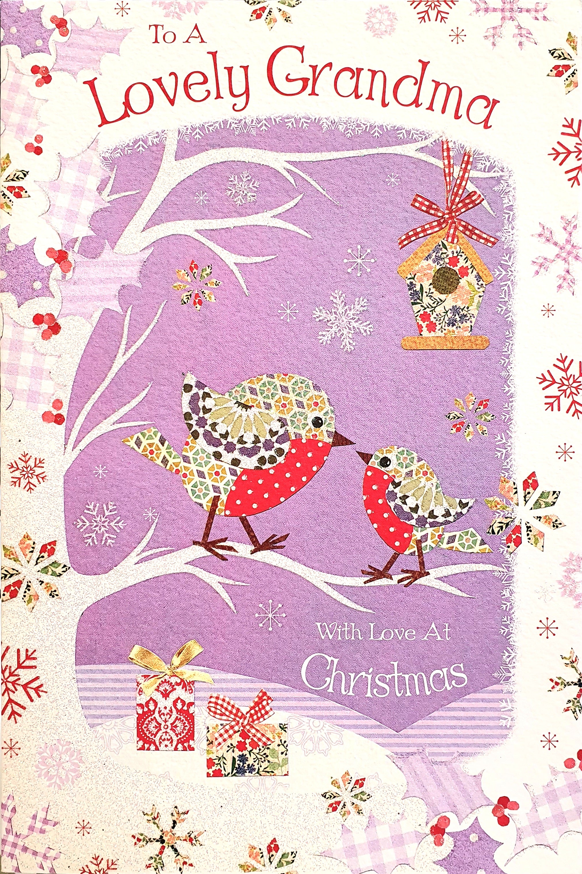 To A Lovely Grandma With Love At Christmas Card
