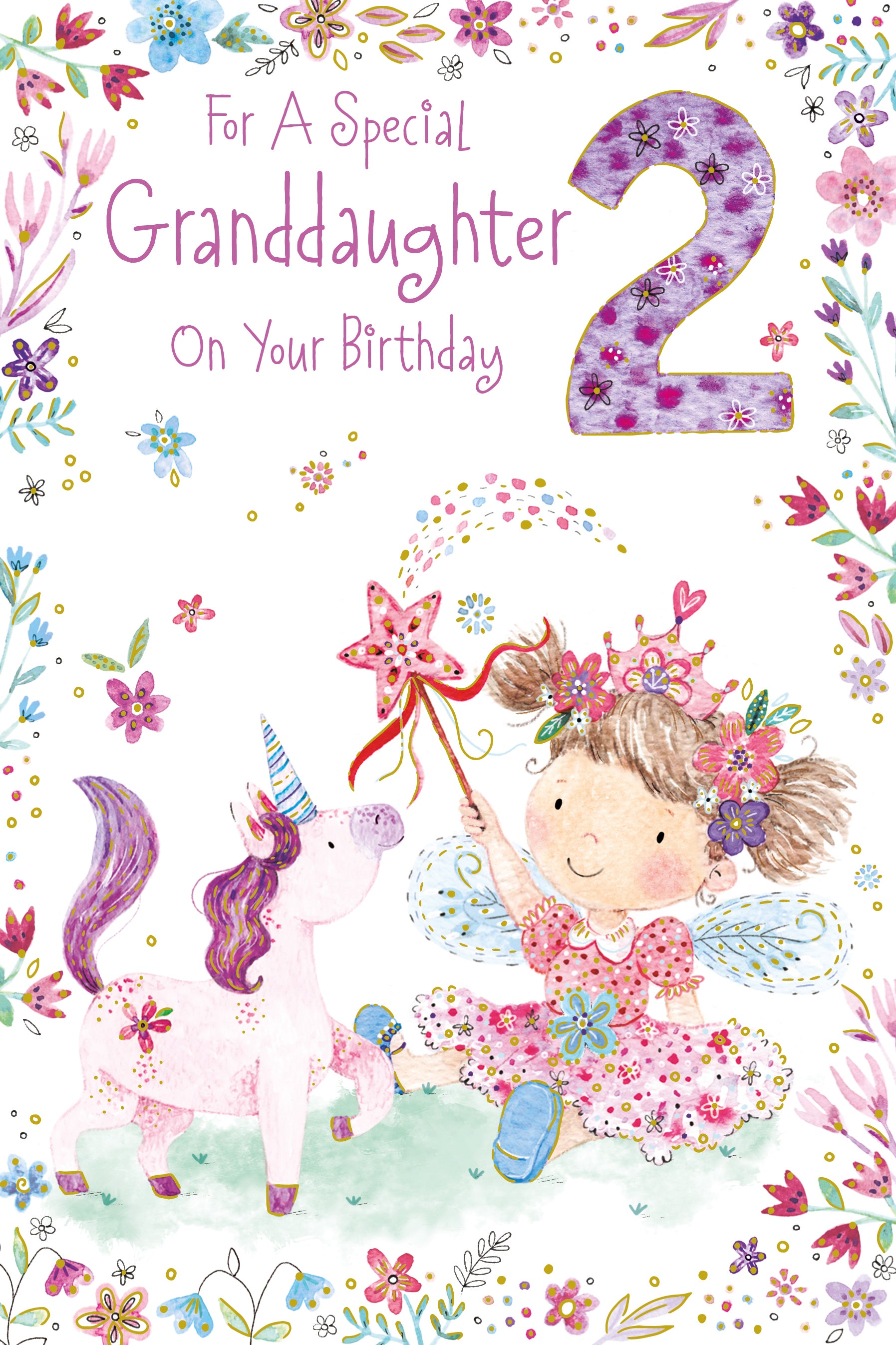 For A Special Granddaughter On Your 2nd Birthday Card