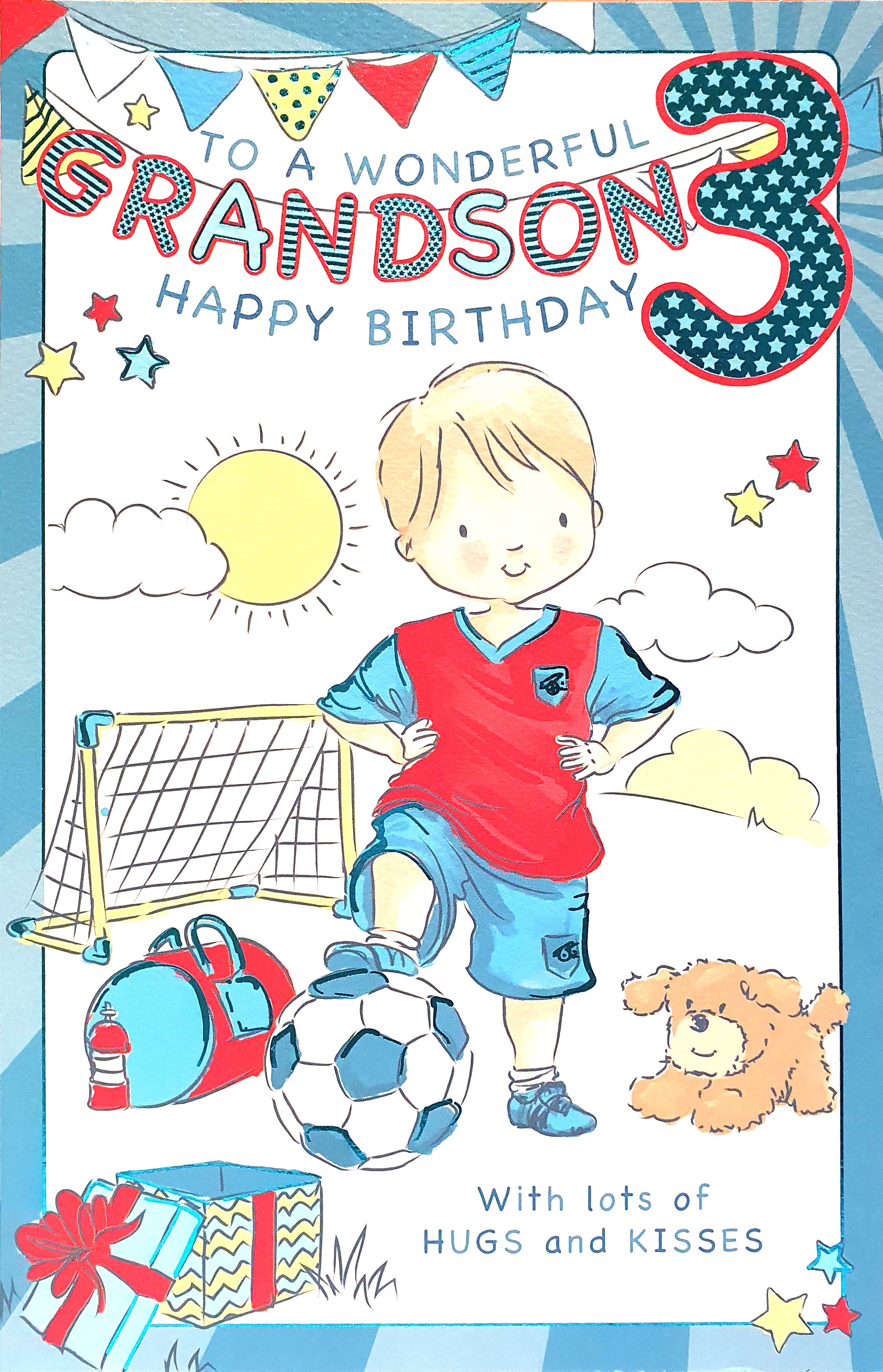 Grandson 3rd Birthday Card - Large Quality Card Colour Me In Activity Lovely