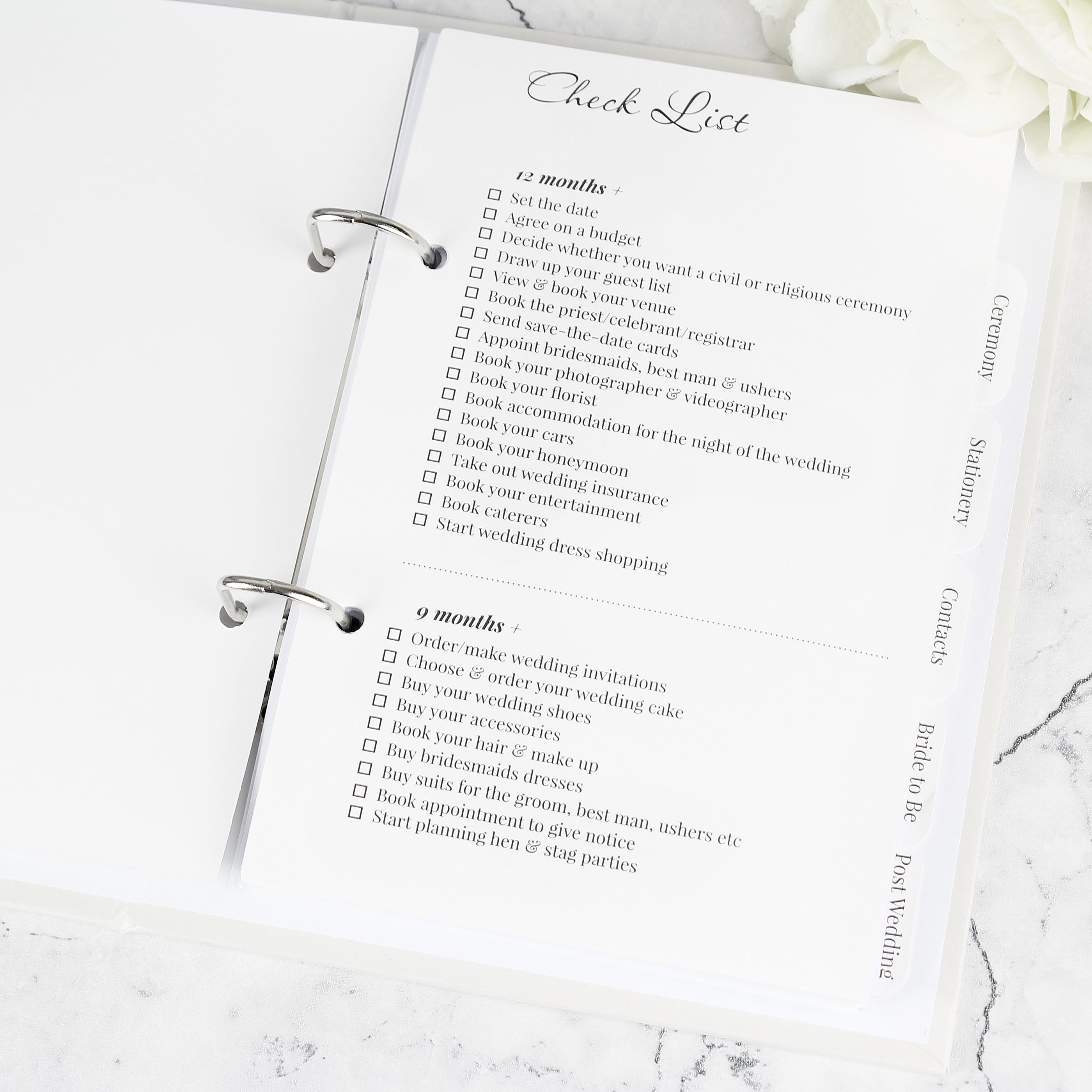 Personalised Botanical Border Wedding Planner