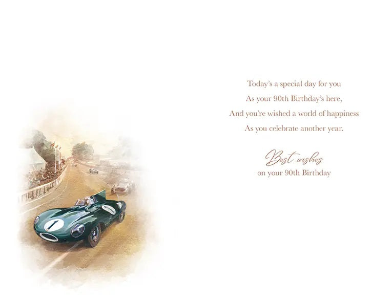 90th Male Birthday Card