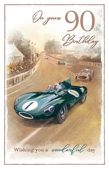 90th Male Birthday Card