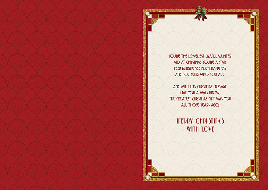 To A SPECIAL GRANDDAUGHTER MERRY CHRISTMAS CARD