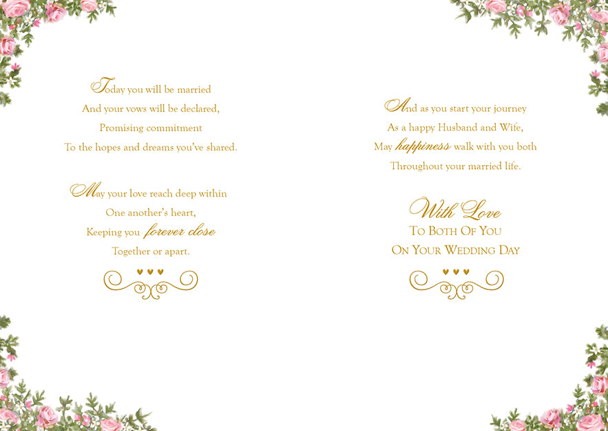 Sister & Your Lovely Husband Wedding Day Card - The Kiss
