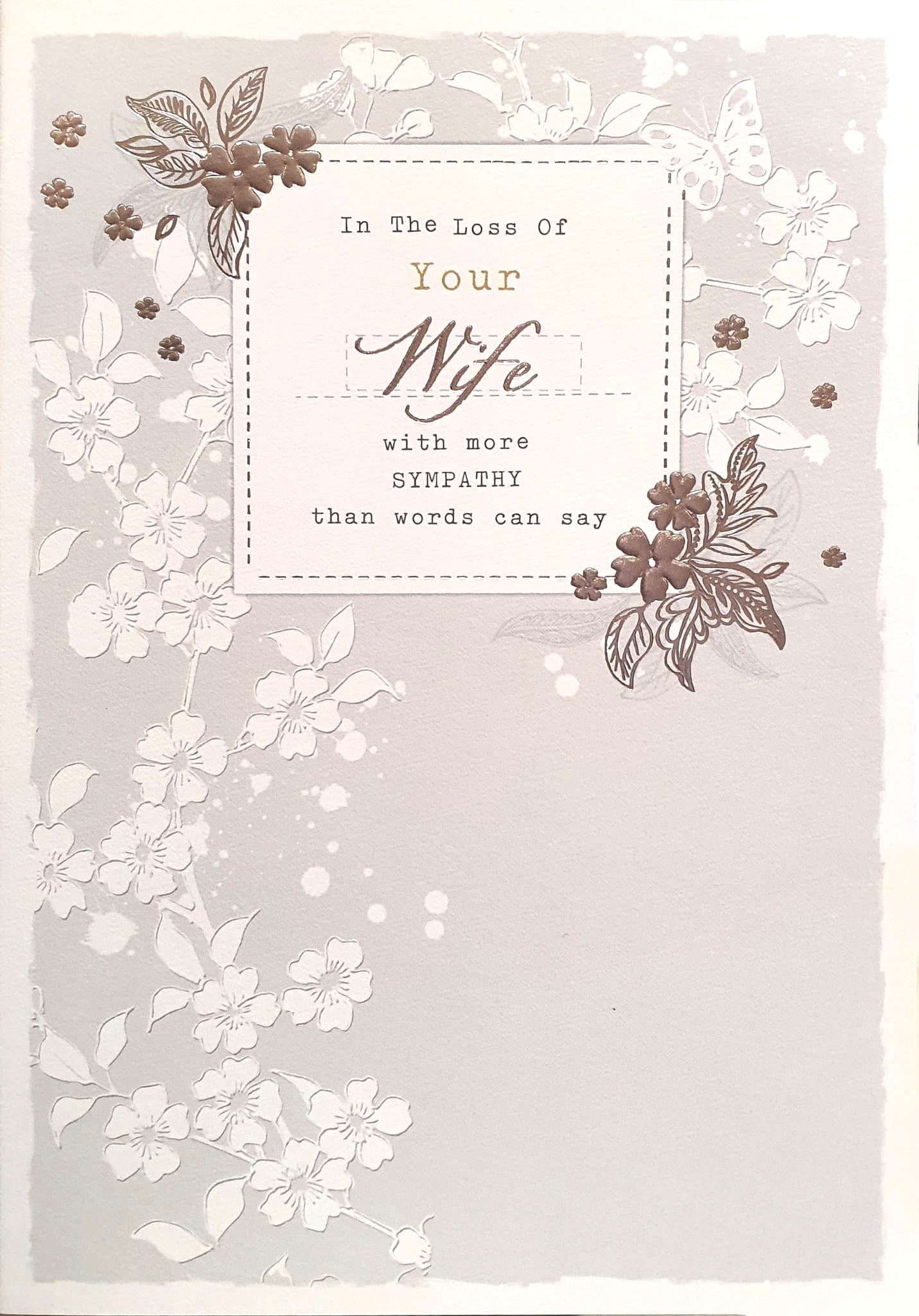 Sympathy Card - In The Loss Of Your Wife