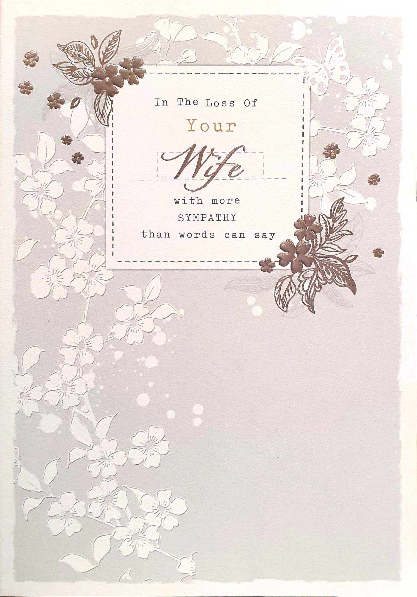 In The Loss Of Your Wife Sympathy Card