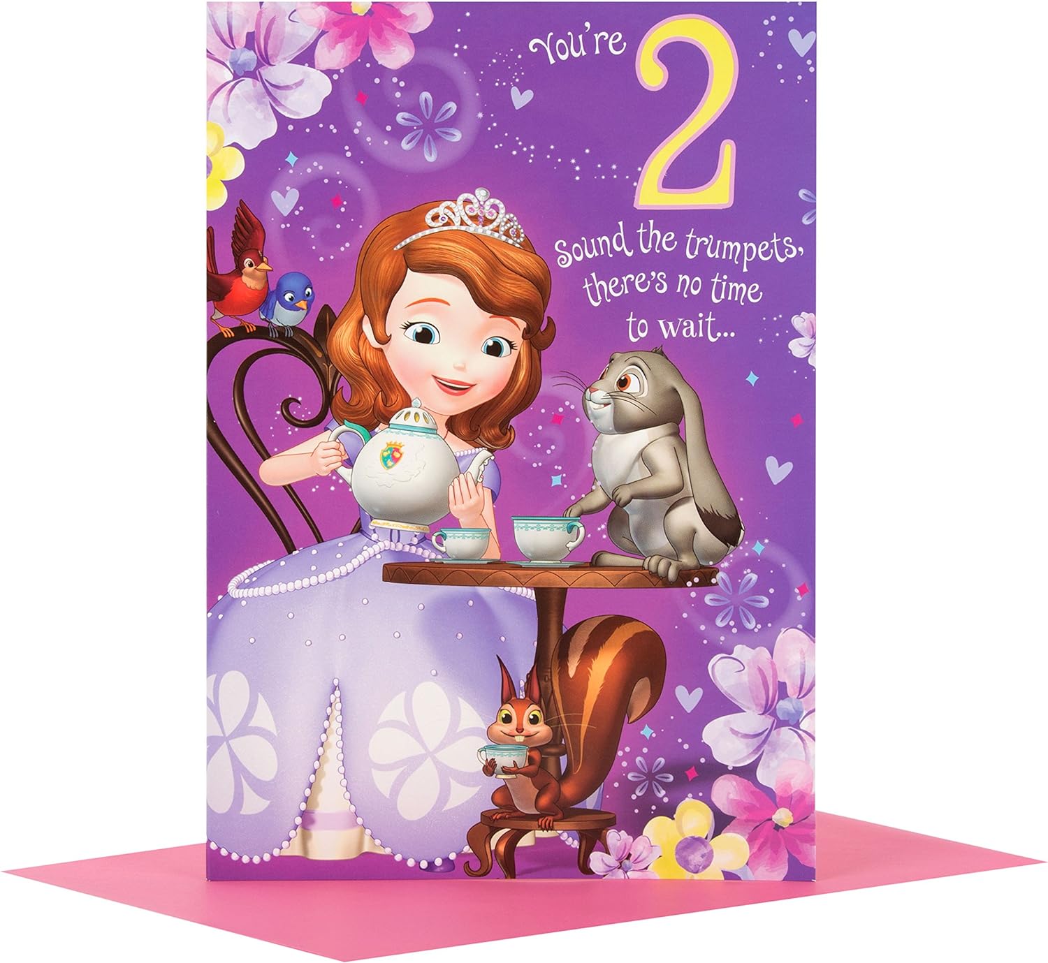 Disney Princess Sofia 2nd Birthday Card Let's Celebrate