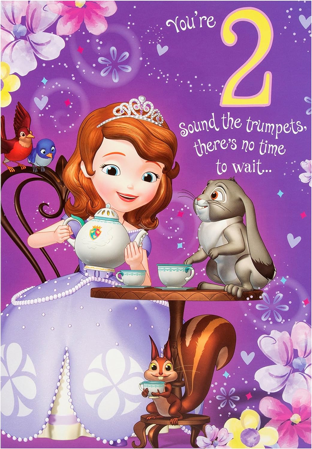 Disney Princess Sofia 2nd Birthday Card Let's Celebrate