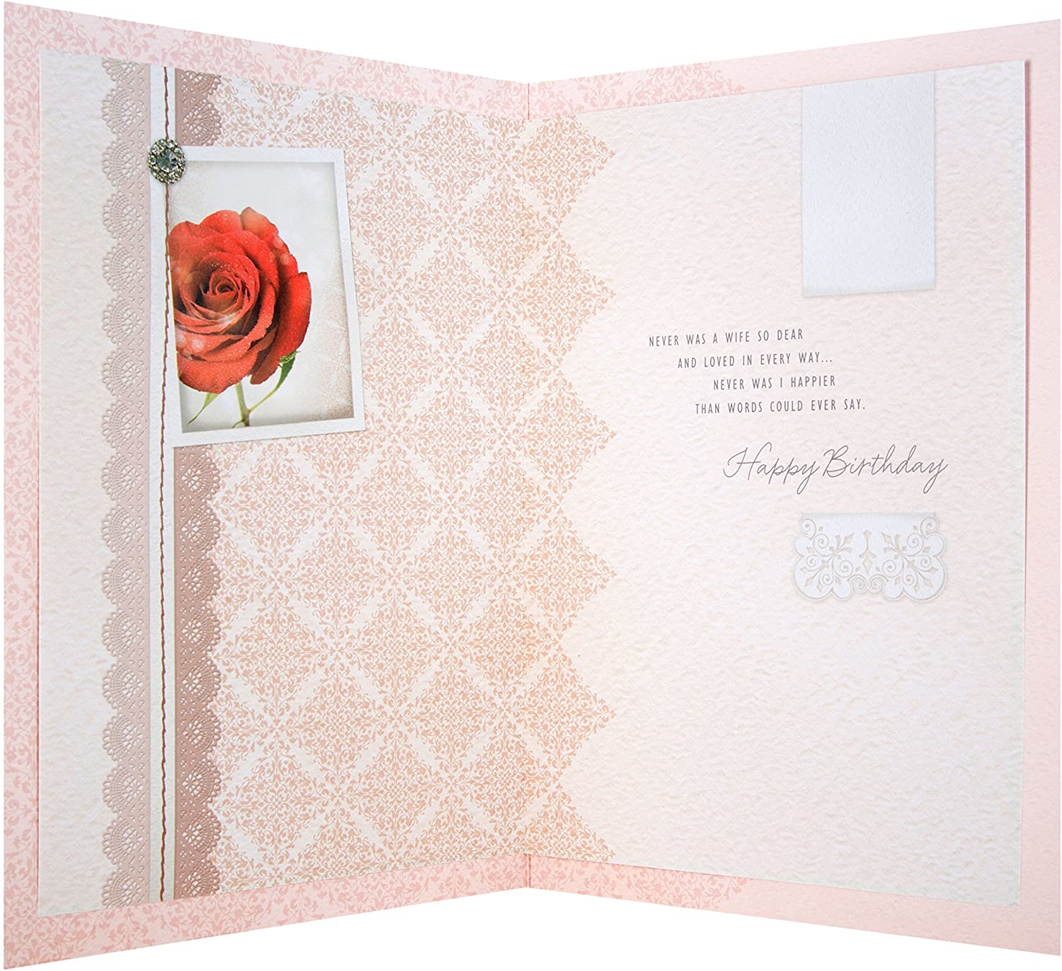 Wife Birthday Card - Rose Symbolising Unfading Love