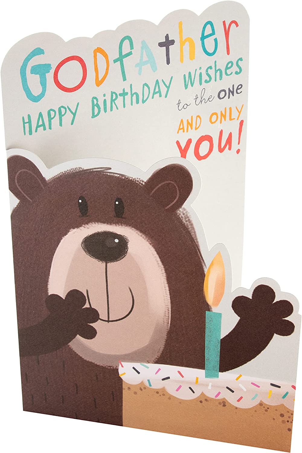 Godfather Birthday Card - A Cake Wth Gus