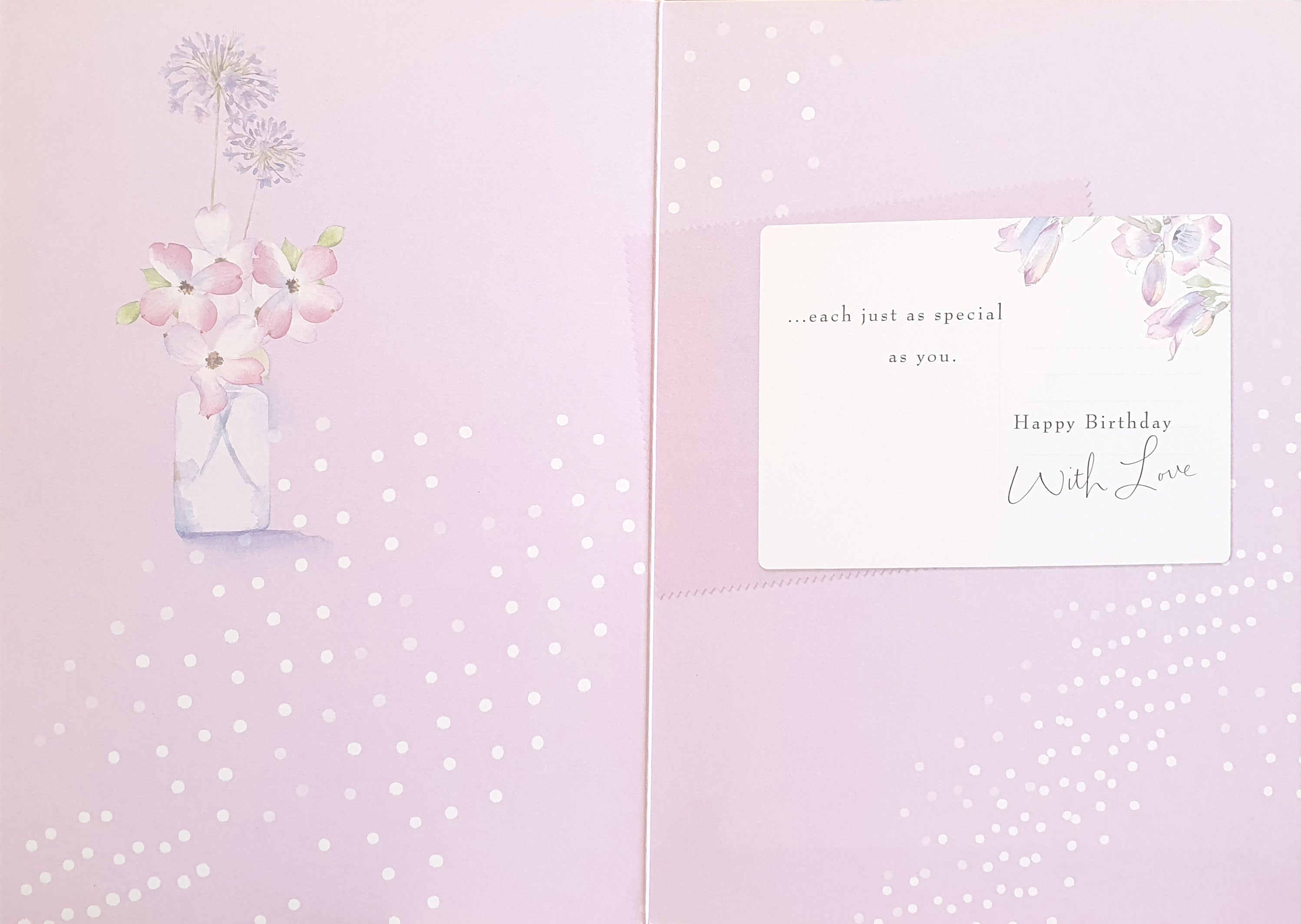 Daughter Birthday Card - Flower Vase