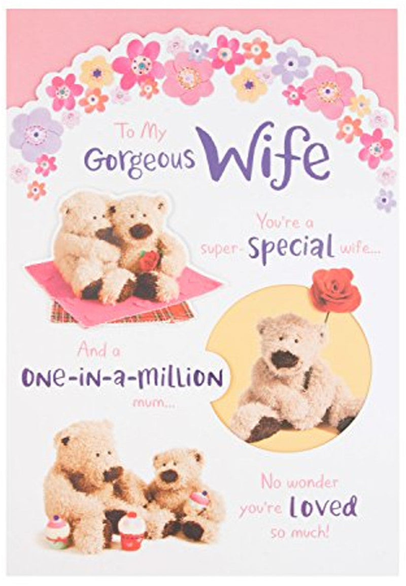 To My Gorgeous Wife "One in A Million" Mother's Day Card