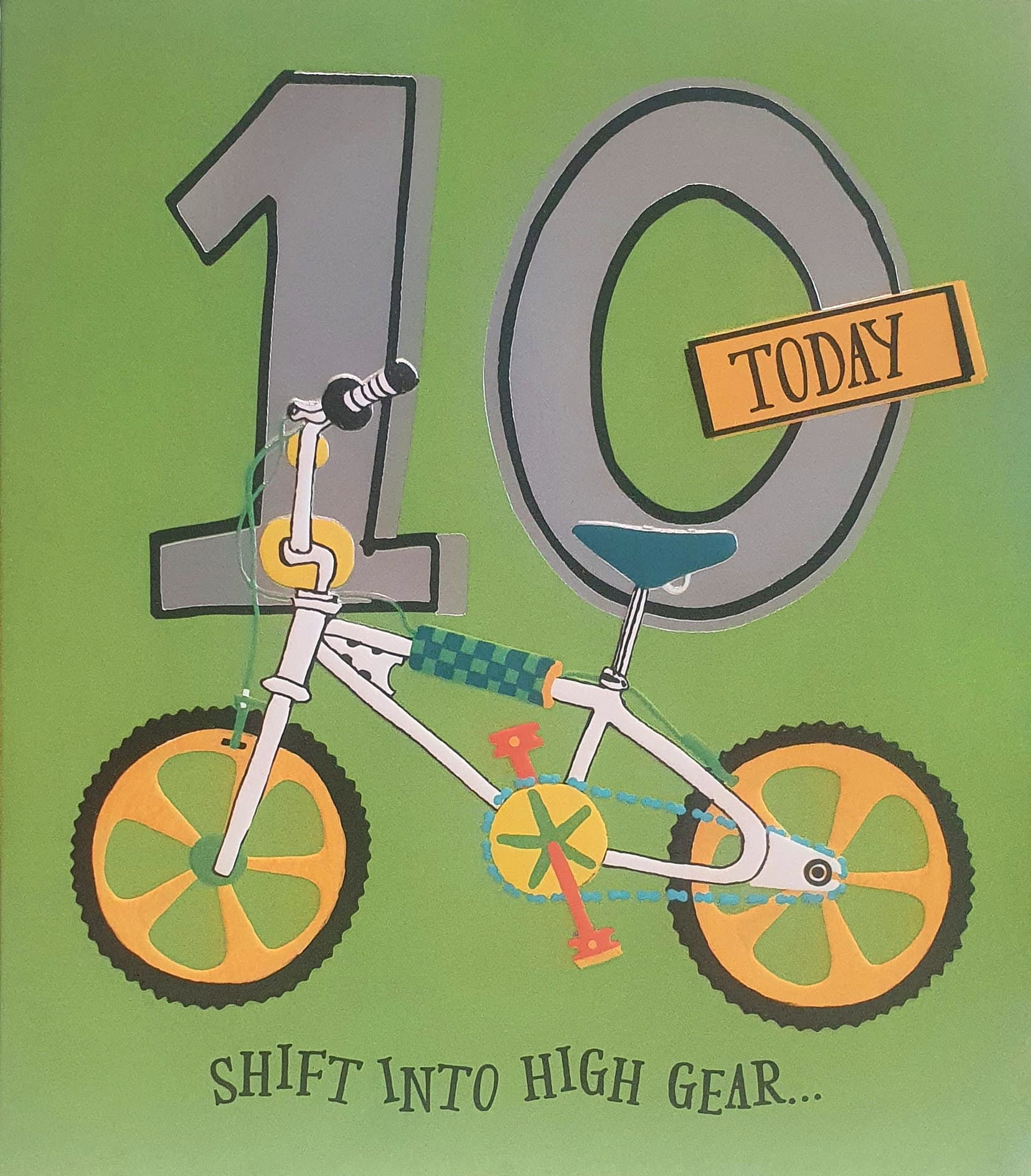 10th Birthday Card - BMX Bike Hard Fast And Dangerous