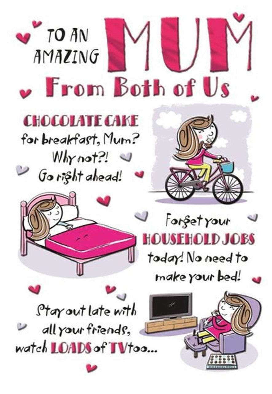 Mum From Both of Us Humour Marmalade Mother's Day Card