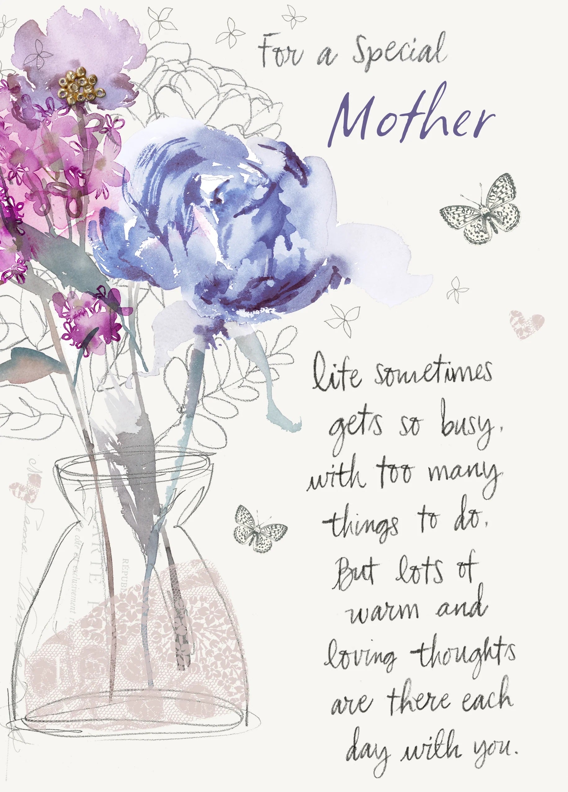 Flower Vase Mother's Day Card For Mother