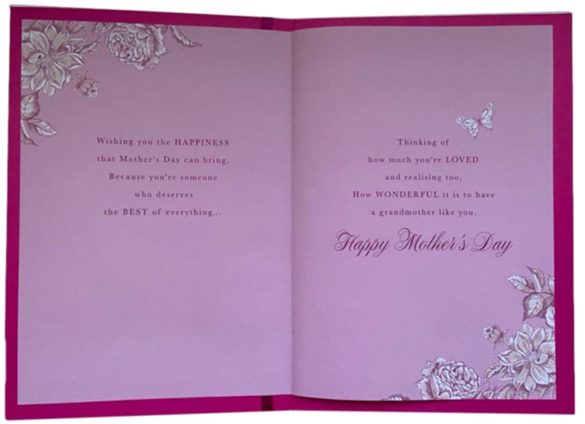 Grandmother Golden Foil Butterfly Mother's Day Card