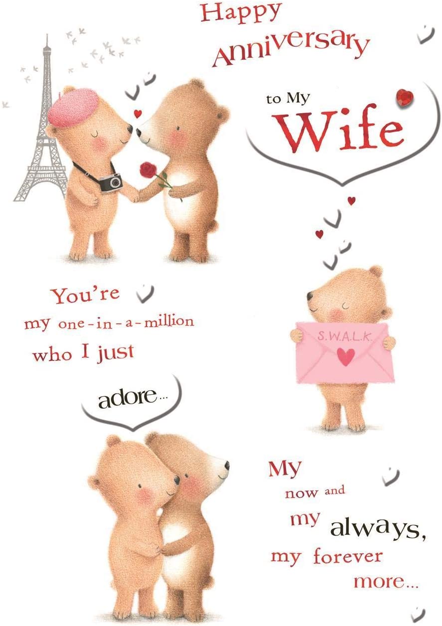 Wife Anniversary Card - Ted & Ginger  "To My One-In-A-Million"