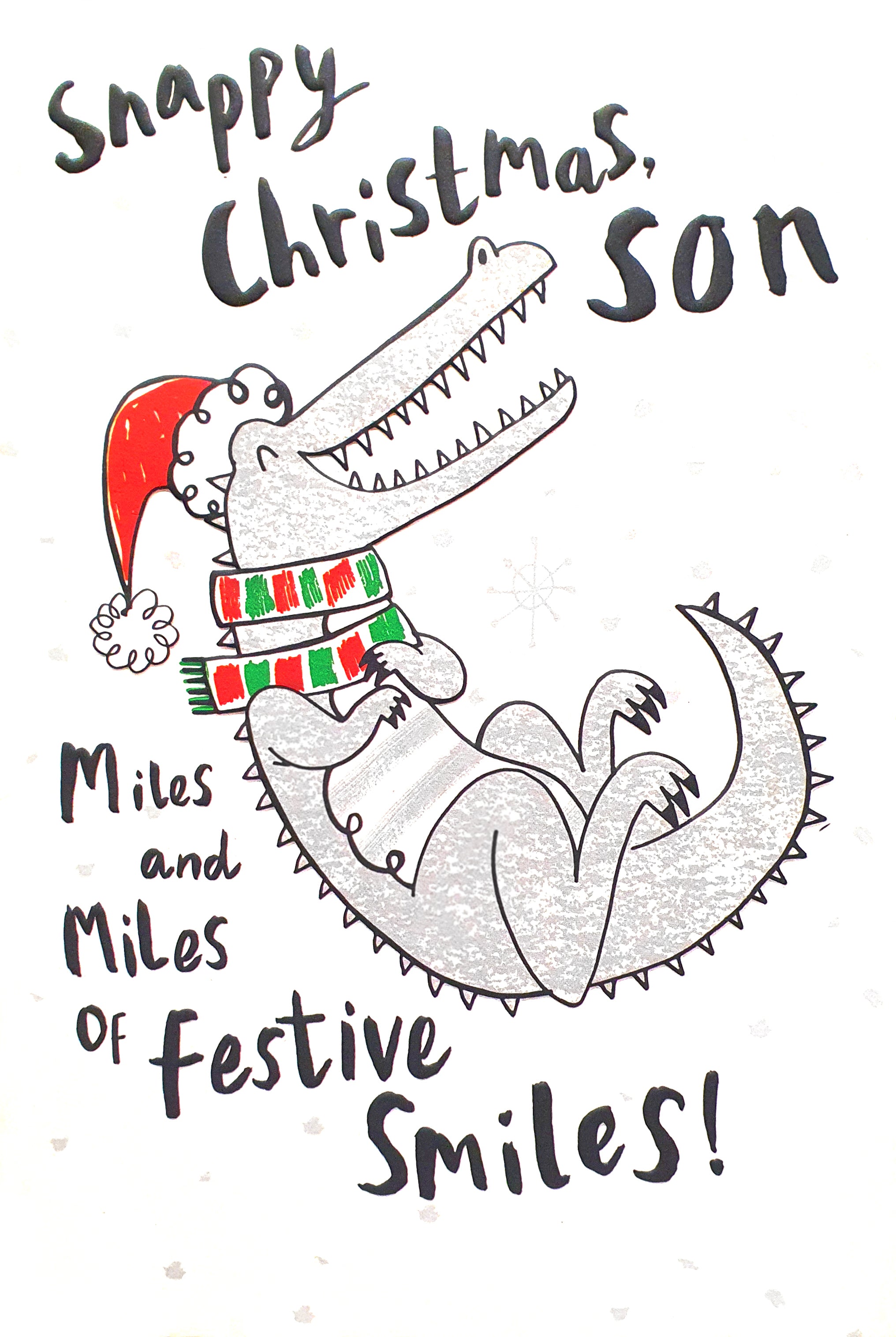 Hallmark Son Snappy Christmas Card - Aligator