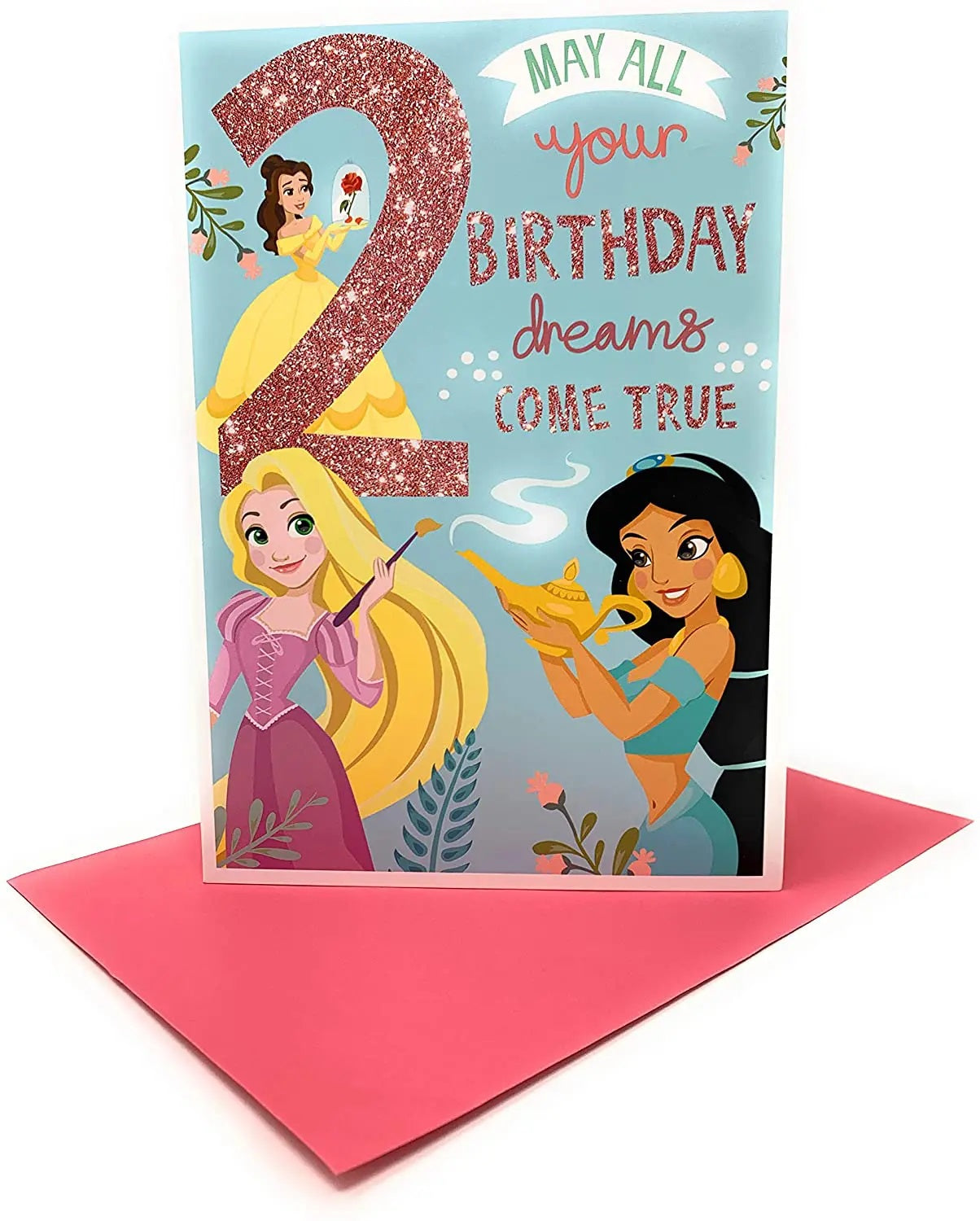 2nd Birthday Card - Disney Princess