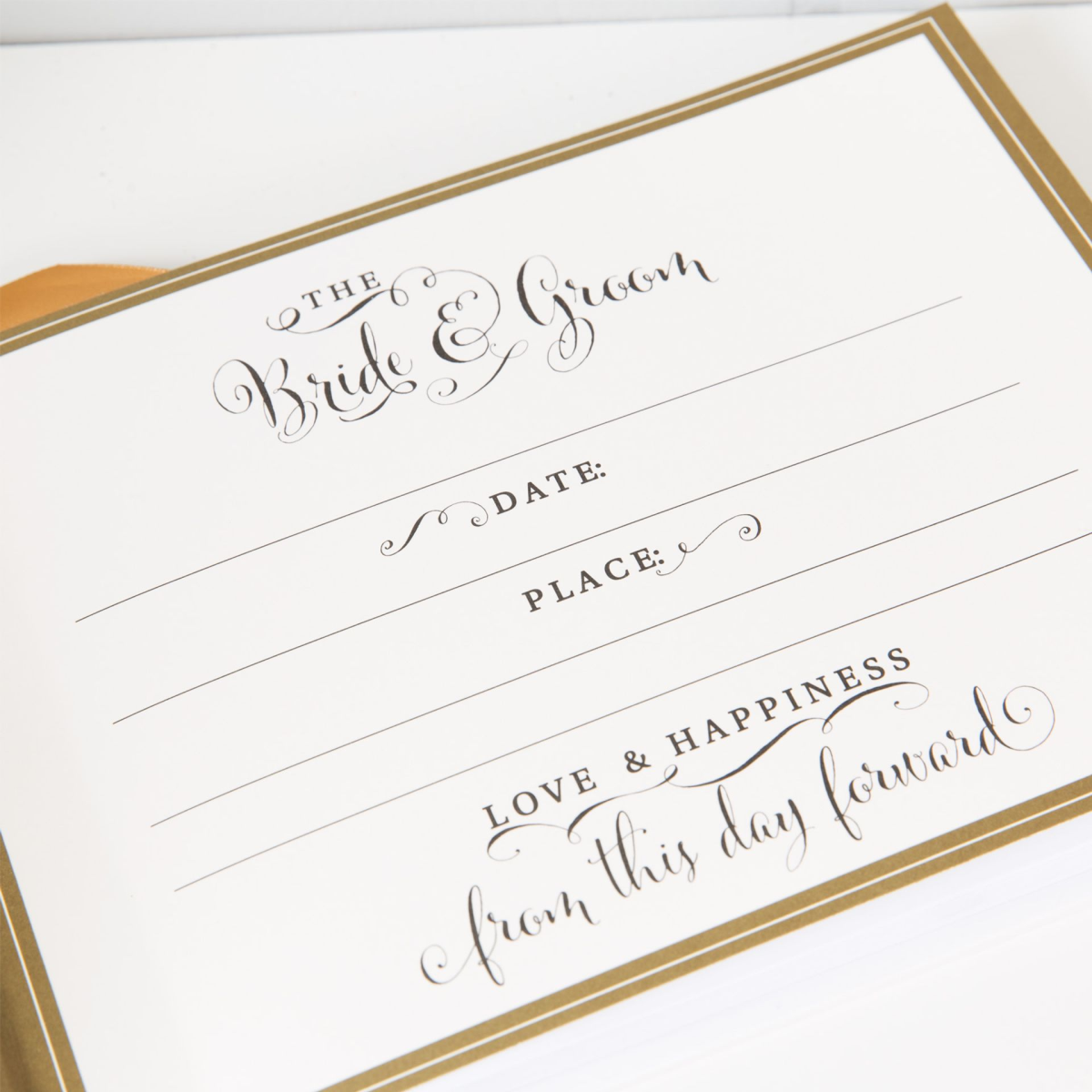'Always & Forever' Gold Foil "Our Wedding" Album 4" x 6"