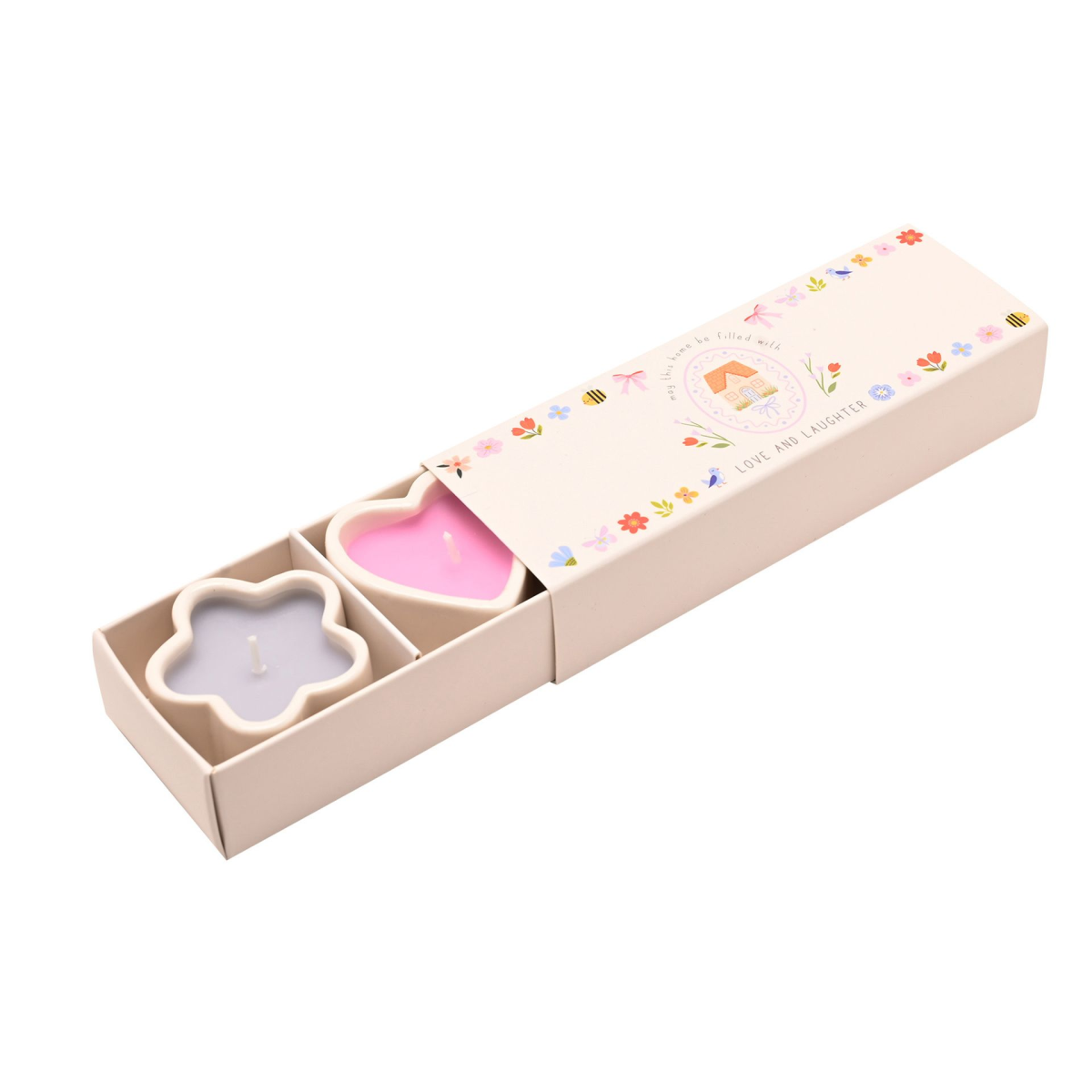 Love Life Set Of 3 Mini Candles - Home