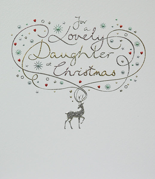 To a Lovely Daughter Christmas Card