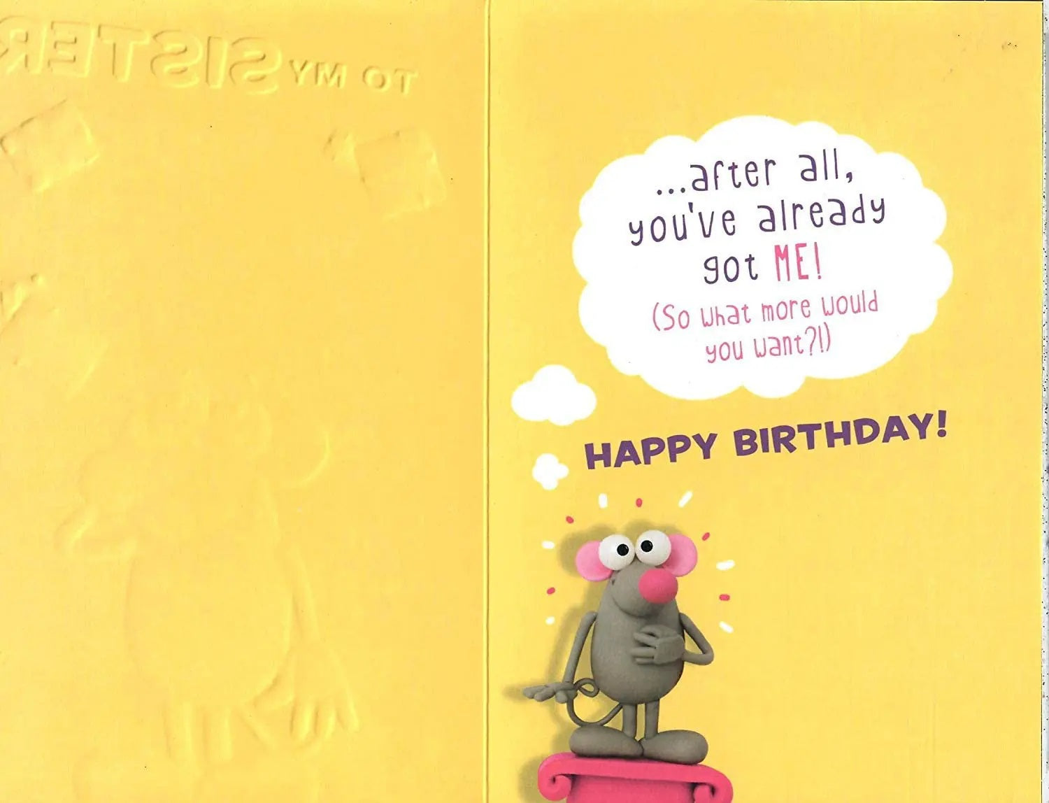 Humorous Sister Birthday Card - Making the Right Decision