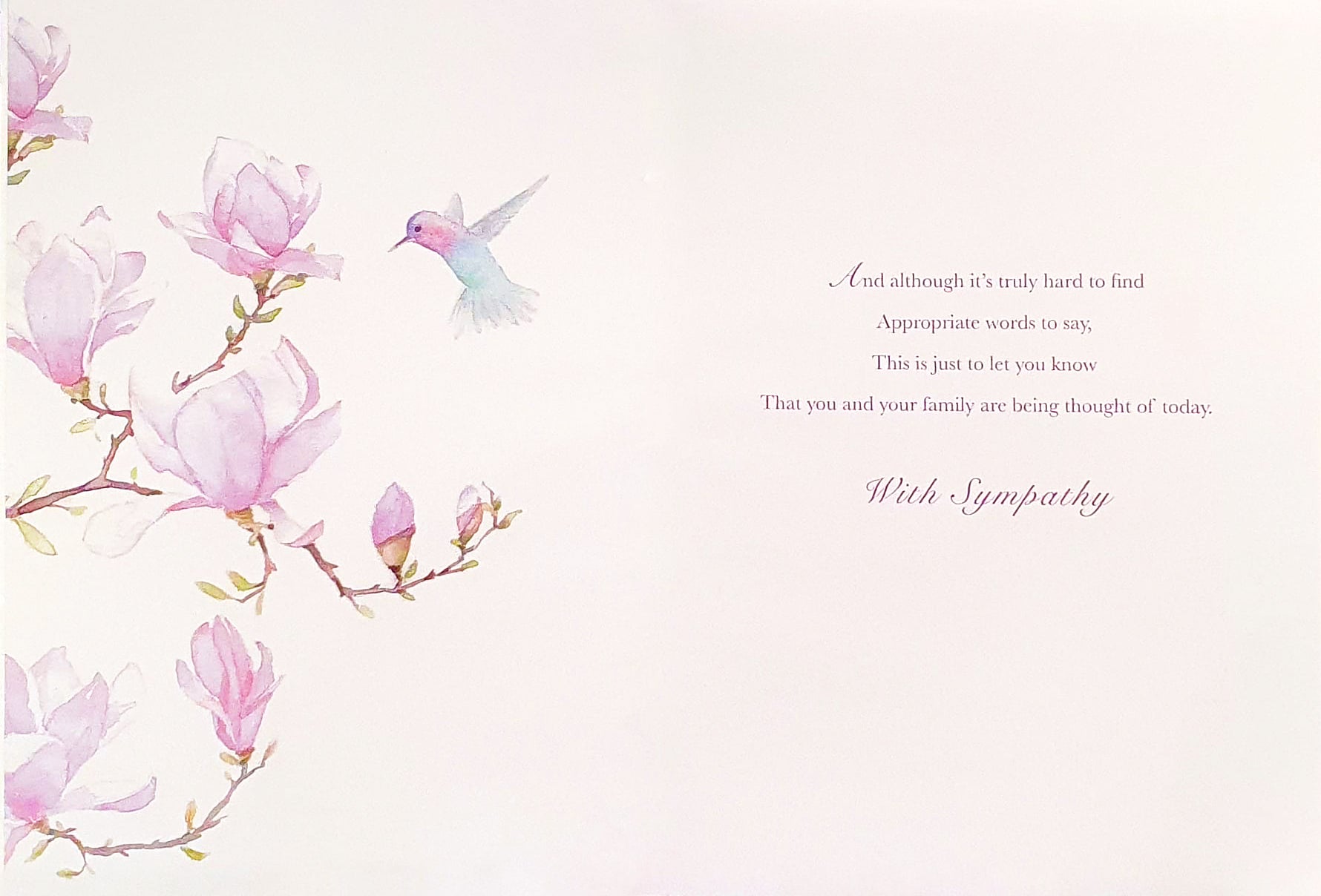 Sympathy Card - For All The Family Rose Marie Magnolia