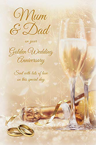 Mum and Dad on Your 50th wedding Anniversary Card