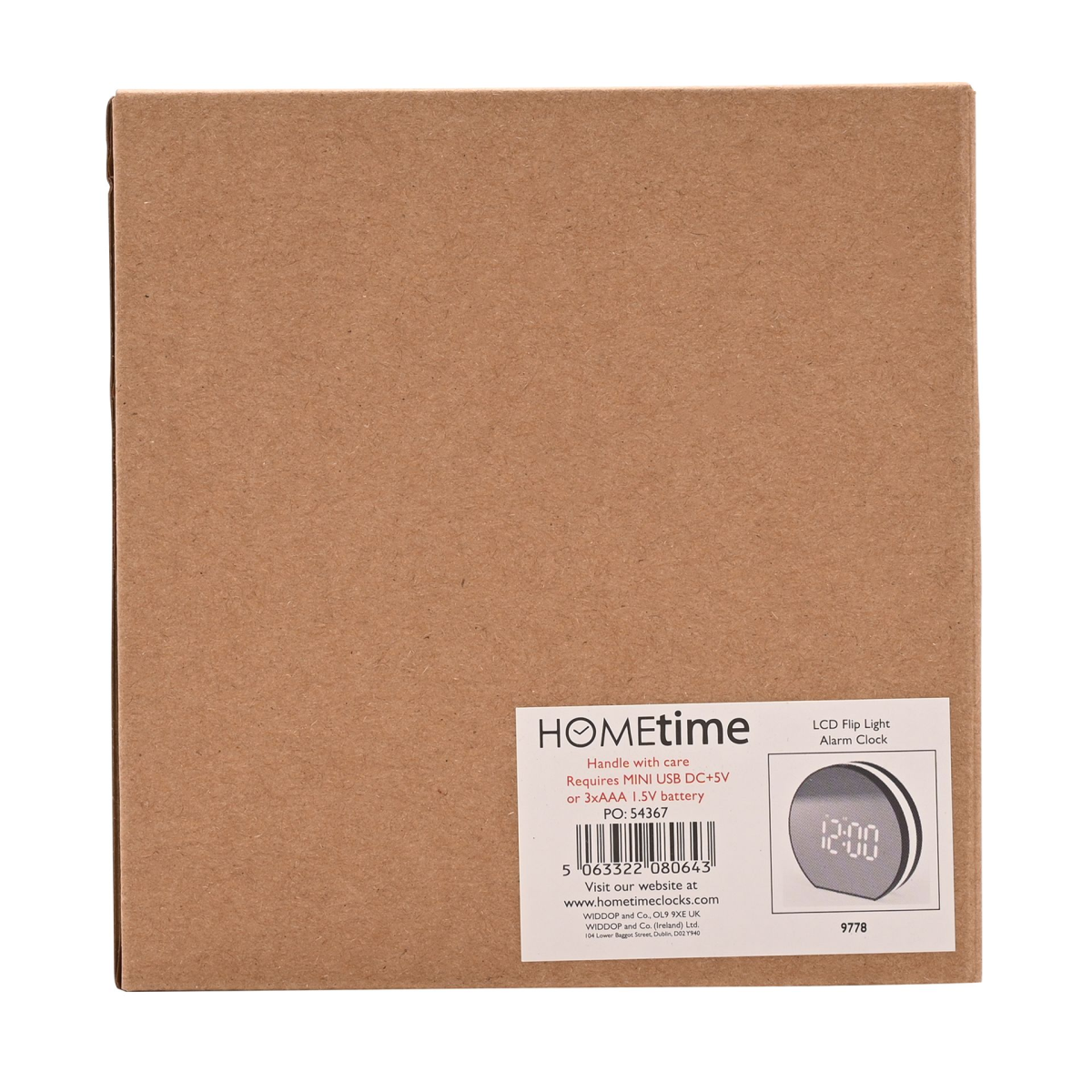 Hometime LCD Flip Mirrored Alarm Clock with Light