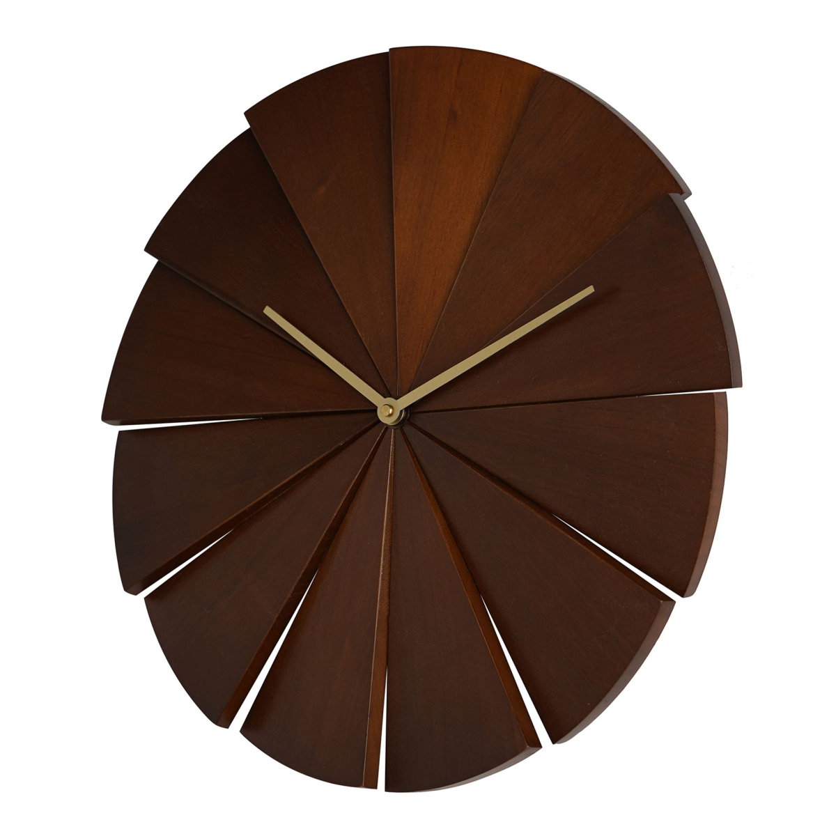 Interval Pine Wood Wall Clock 40cm - Dark Wood