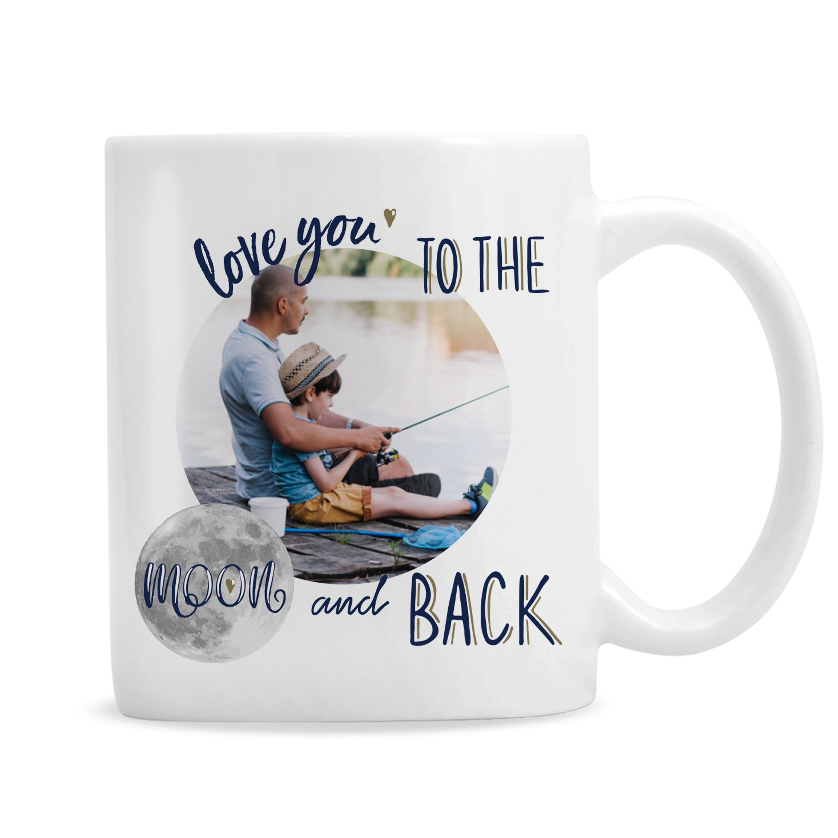 Personalised To The Moon & Back Photo Upload Mug
