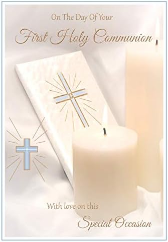 On The Day of Your Boy First Holy Communion Card