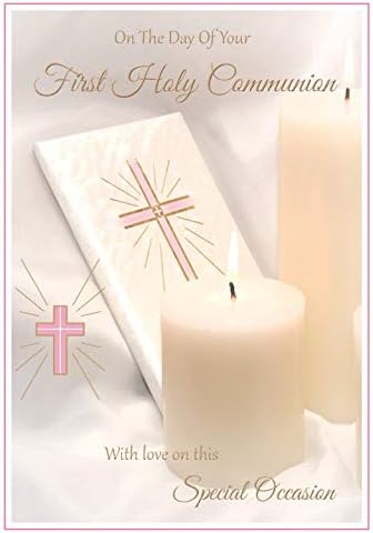 On The Day of Your Girl First Holy Communion Card