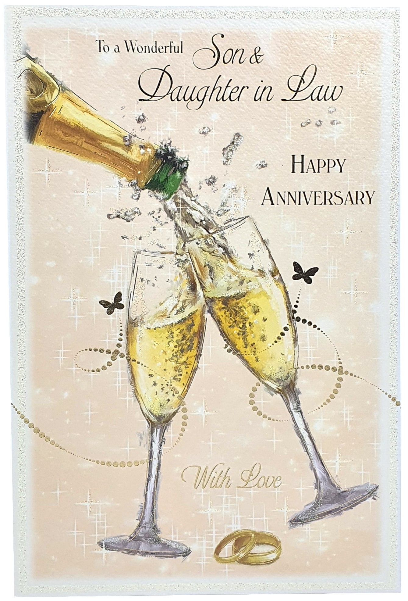Wonderful Son and Daughter-In-Law Wedding Anniversay Card