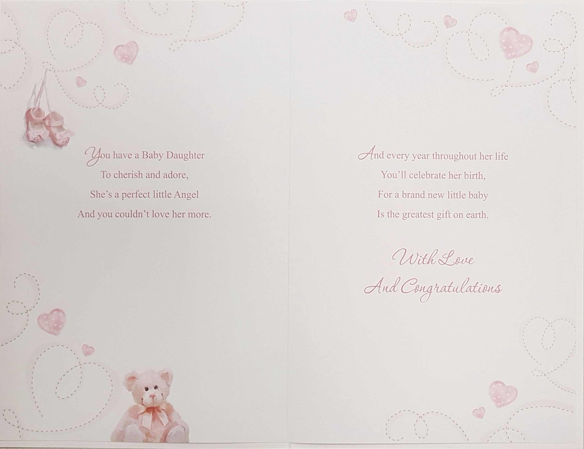 New Baby Girl Card - Welcome Baby Girl Gifts