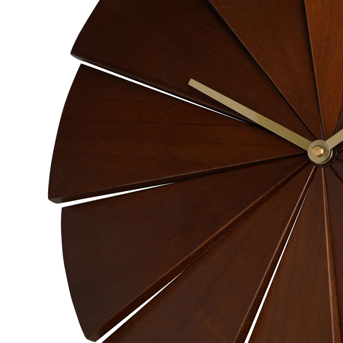 Interval Pine Wood Wall Clock 40cm - Dark Wood