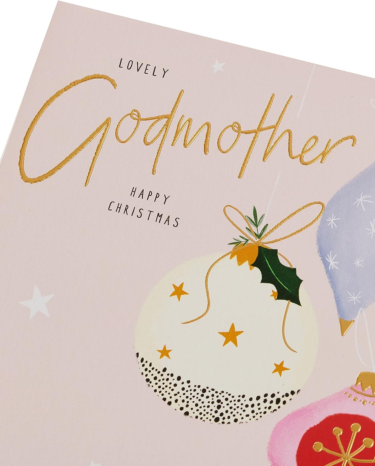 Godmother Christmas Card - Elegant Ornament Designs