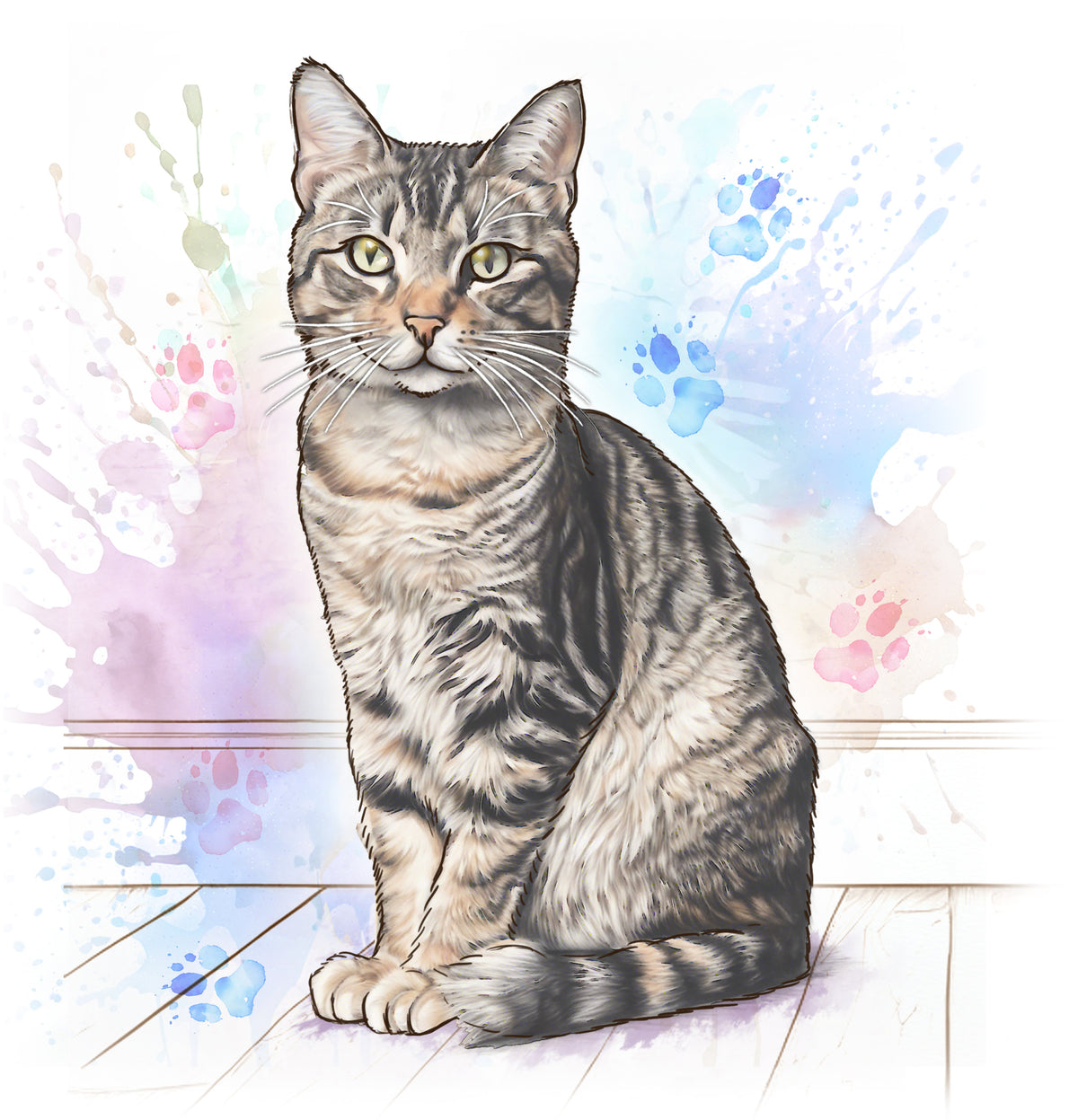 Art of Arora Tabby Cat – Ceramistone Tile