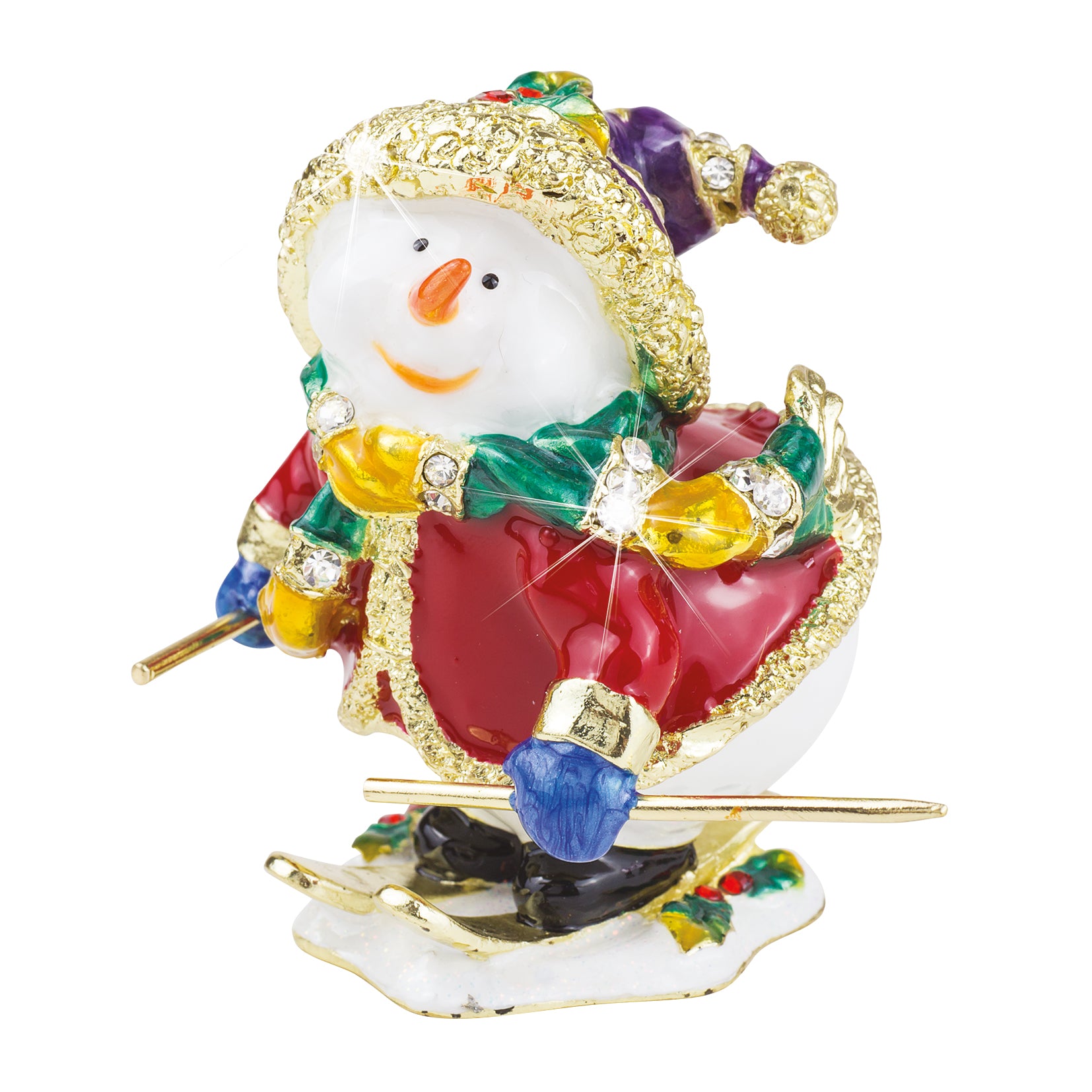 Craycombe Trinkets Snowman Ski-ing