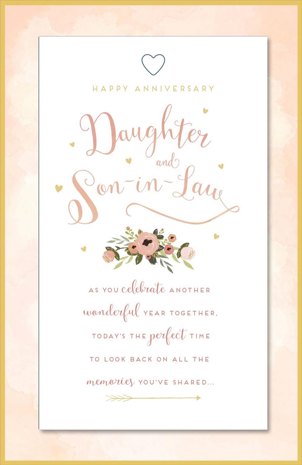 Happy Wedding Anniversary Daughter and Son-in-Law Card